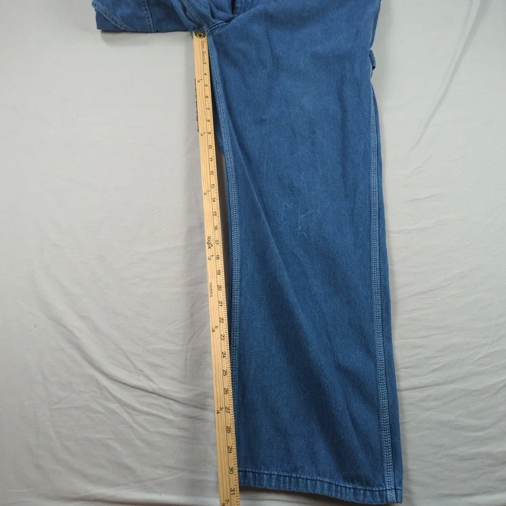 Liberty Overalls Mens 42x32 Blue Denim Utility Hamer Loop Carpenter Workwear